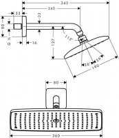 Верхний душ Hansgrohe Raindance 27371000