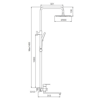 Душевая стойка Frap F24806-9