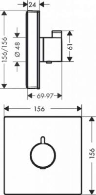 Смеситель для ванны Hansgrohe Shower Select 15734600