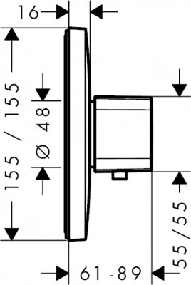 Смеситель для душа Hansgrohe Ecostat E 15706000