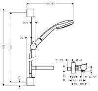 Душевой гарнитур Hansgrohe Croma 27033000