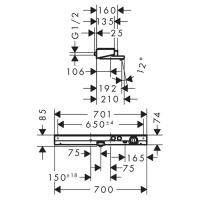 Смеситель для ванны Hansgrohe Shower Select 13183400