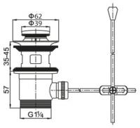 Донный клапан Cezares CZR-SA2-01