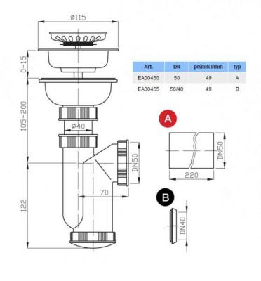 Сифон PlastBrno EA00450