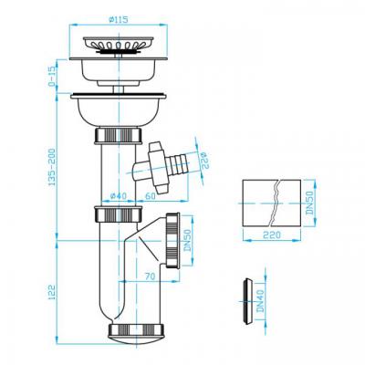 Сифон PlastBrno EA10455