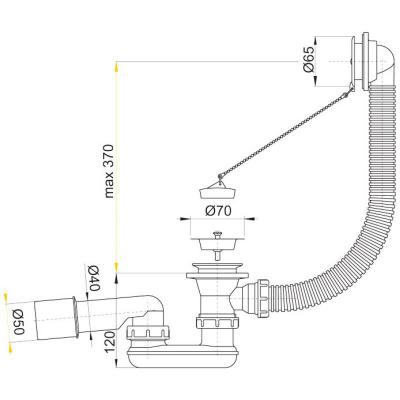 Сифон AlcaPlast A501