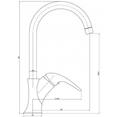 Смеситель для кухни Kaiser Corner 48444