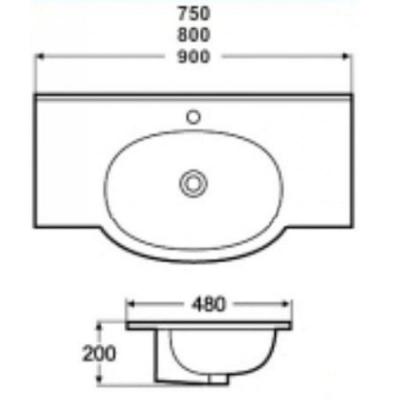 Раковина Melana 1L 800-LT-7503-90