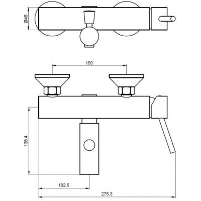 Смеситель для ванны Kaiser Merkur 26022