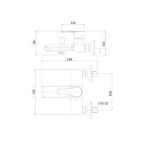 Смеситель для ванны Rossinka Silvermix J35-31