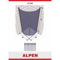 Душевой угол Alpen A160N-100 Alpina Quadrant