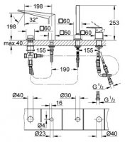 Смеситель для ванны Grohe Allure Brilliant 19787000