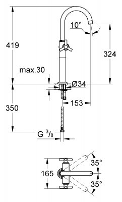 Смеситель для раковины Grohe Atrio 21044000