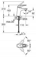 Смеситель для раковины Grohe Eurostyle New 32468003