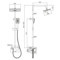 Душевая стойка Ledeme L2421W