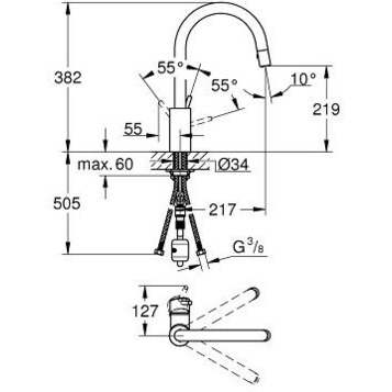 Смеситель для кухни Grohe Concetto 31483001