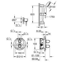 Смеситель для душа Grohe Grohtherm 1000 34575000