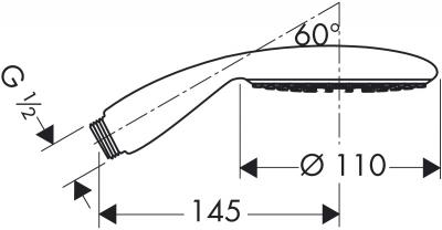 Душевая лейка Hansgrohe Raindance E 100 AIR 1 jet 28508000