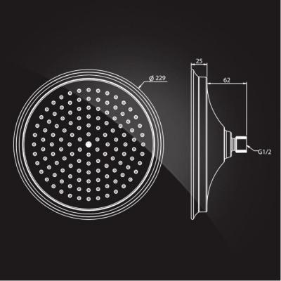 Верхний душ Elghansa Shower head MS25-8