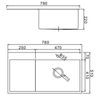 Мойка для кухни из нержавеющей стали Gerhans K37851-R