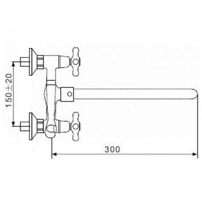 Смеситель для ванны Potato P2254-10