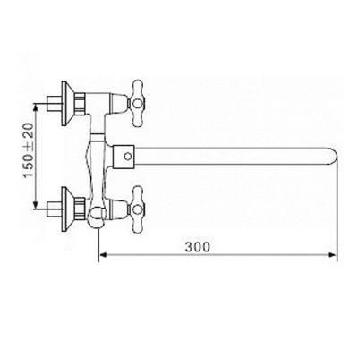 Смеситель для ванны Potato P2254-11