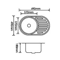 Мойка для кухни Potato P85077-1L