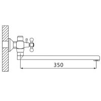 Смеситель для ванны OUTE T6323K