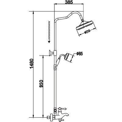 Душевая стойка Rose R0136