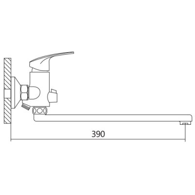 Смеситель для ванны OUTE T20723