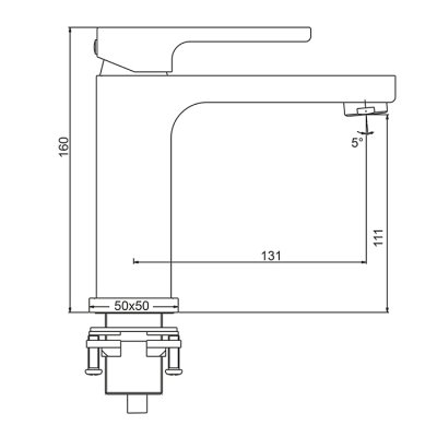 Смеситель для раковины Gappo G1018-1