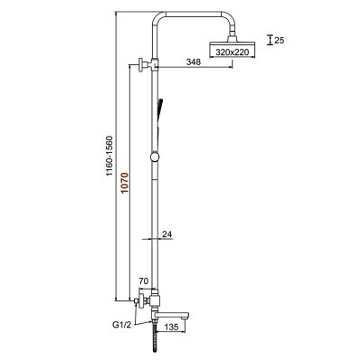 Душевая стойка Frap F24007-9