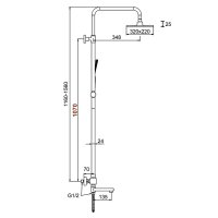 Душевая стойка Frap F24007-9