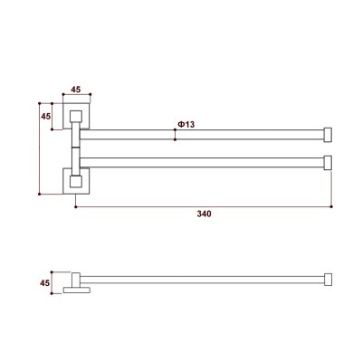 Поворотный полотенцедержатель D-Lin D253222
