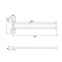 Поворотный полотенцедержатель D-Lin D253222