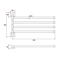 Поворотный полотенцедержатель D-Lin D255222