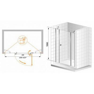 Дверь в нишу Cezares Elena ELENA-W-B-13-40+60/60-C-Cr