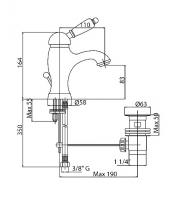 Смеситель для раковины Cezares Elite ELITE-LSM1-02-Nc