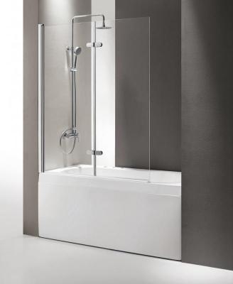 Шторка для ванны стеклянная Cezares Eco ECO-O-V-21-120/140-C-Cr