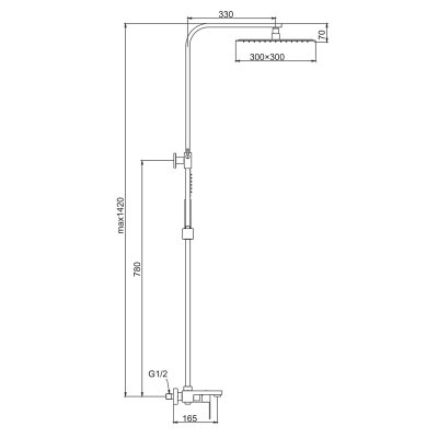 Душевая стойка Frap F24804