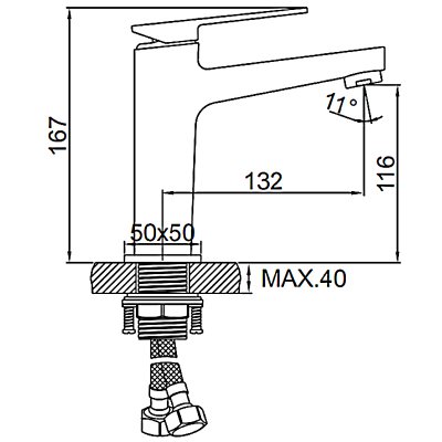 Смеситель для раковины Ledeme L1078B