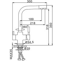 Смеситель для кухни Frap F4352-8