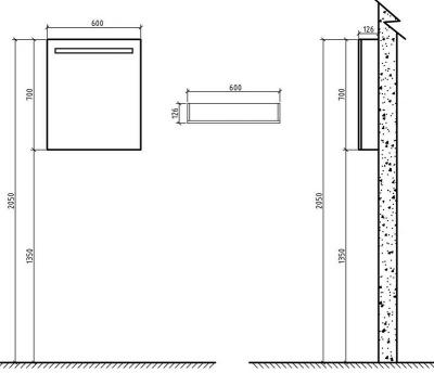 Зеркало BelBagno SPC-1A-DL-BL-600