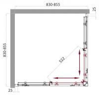 Душевой угол BelBagno Sela SELA-A-2-85-C-Cr