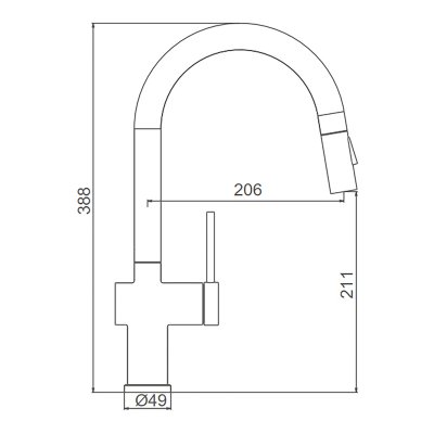Смеситель для кухни Frap F60807-9