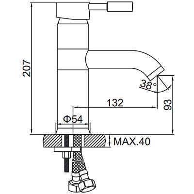 Смеситель для раковины Ledeme L1052 Хром