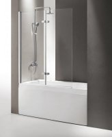 Шторка для ванны стеклянная Cezares Eco ECO-O-V-21-120/140-P-Cr-L