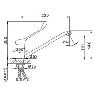 Смеситель для кухни Frap F4954