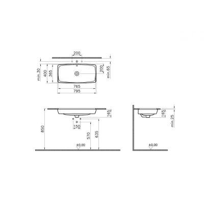 Раковина Vitra Metropole 5669B003-0012