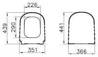 Крышка-сиденье для унитазов Vitra D-Light 104-003-009 микролифт